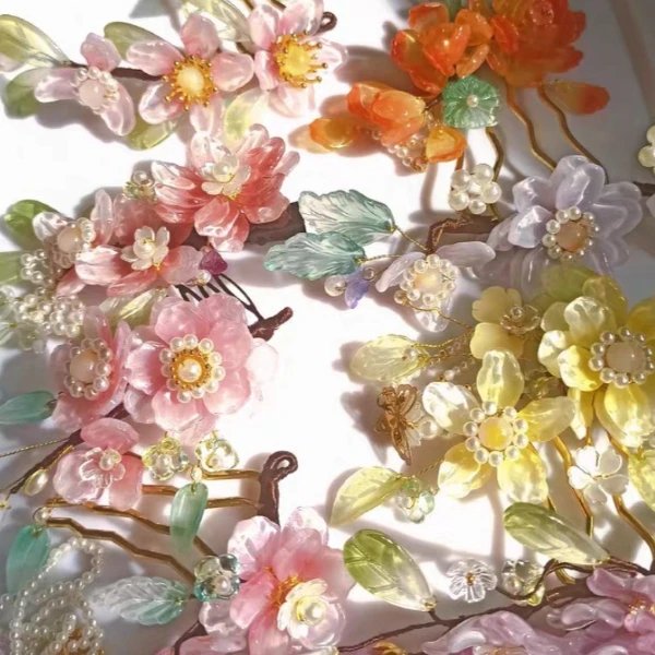 【一物一拍】手工花簪古风发簪子