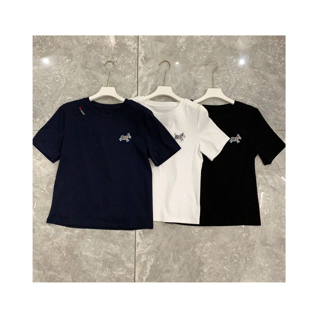 W2577刺绣木马时尚短袖