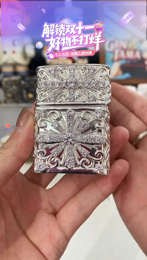 铜满钻克罗心zippo