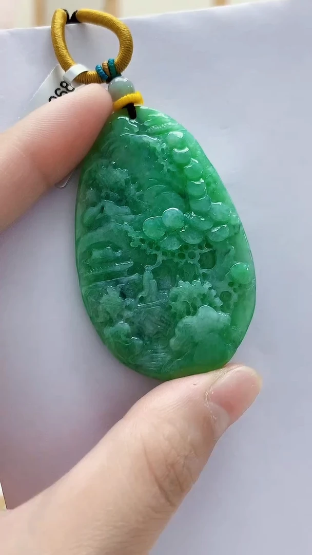 未镶嵌定制翡翠4688lr-毛货挂件70