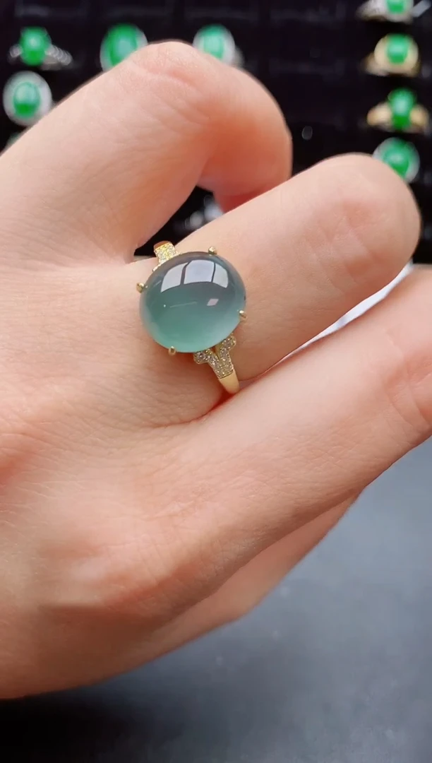 【闪购商品】翡翠戒指银S925镶嵌8000