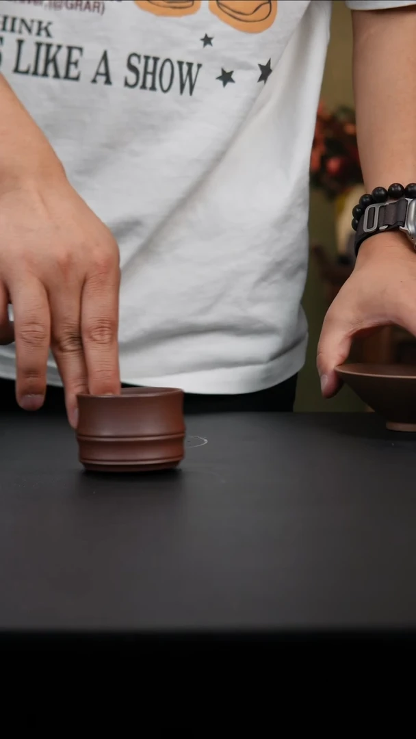 茶壶紫砂竹节杯子60cc左右红皮龙非0添加