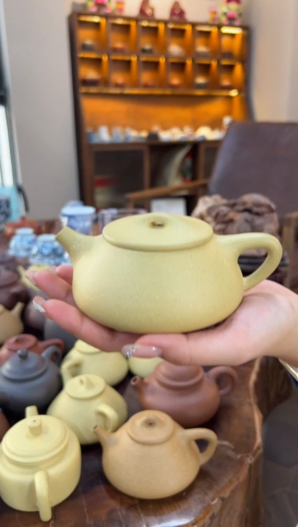 【闪购商品】紫砂茶壶【头哥手工壶】景舟石瓢本绿