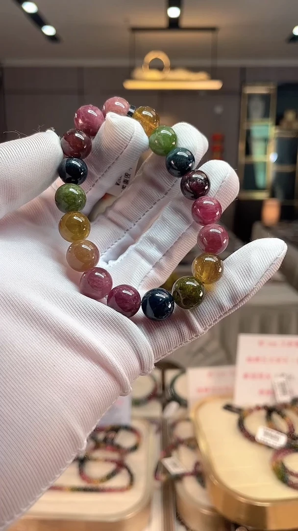 未镶嵌老矿碧玺彩虹单圈手串10mm+碧玺（多样性发一条） xion