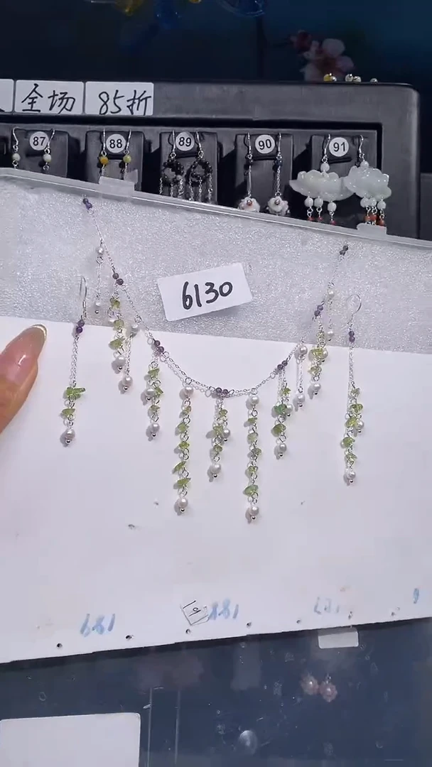 银S925镶嵌耳饰紫晶喜欢拍