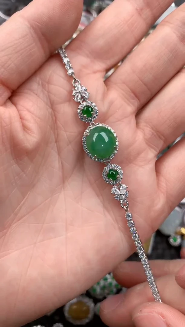 银S925镶嵌戒指翡翠11-11---1