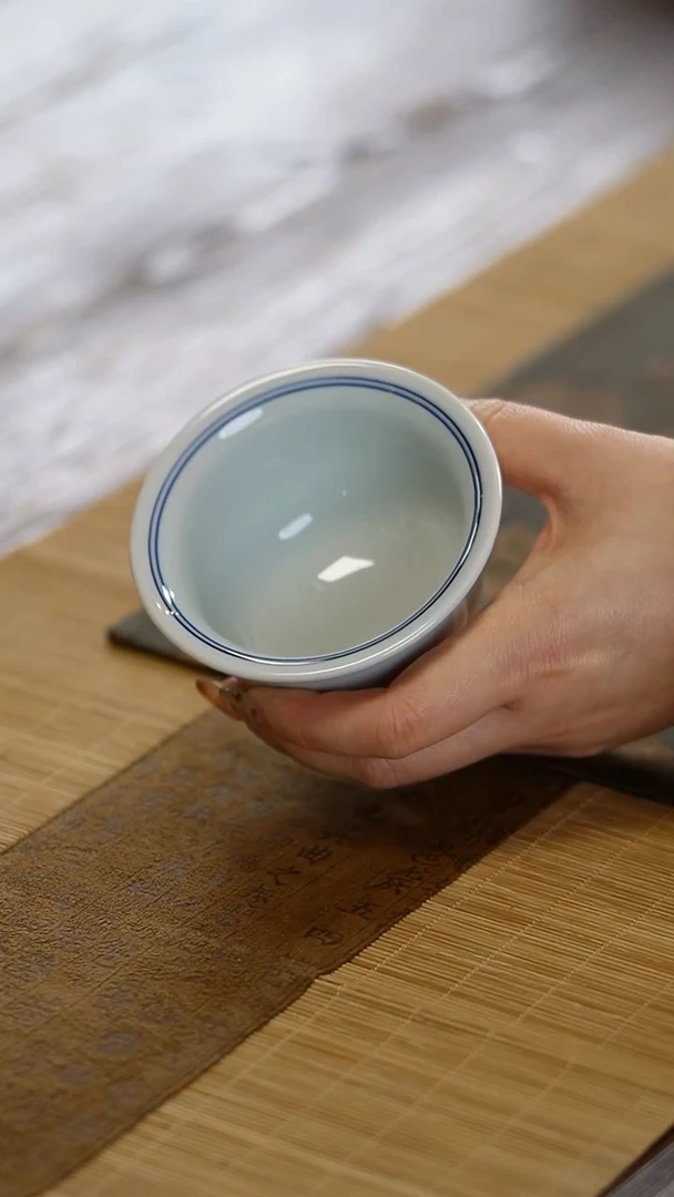 瓷景德镇手绘福利青花压手杯