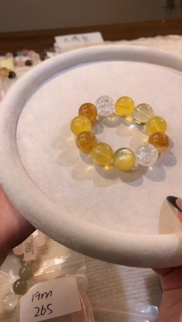 合成欧泊未镶嵌手串多样性发一金秋女主17-18mm