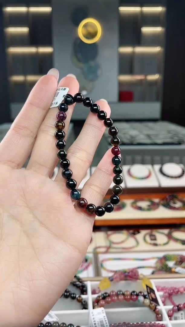 未镶嵌老矿碧玺单圈手串碧玺（多样性发一条）T