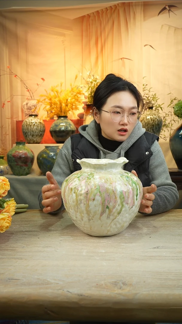 高 22口14陶瓷花瓶花器