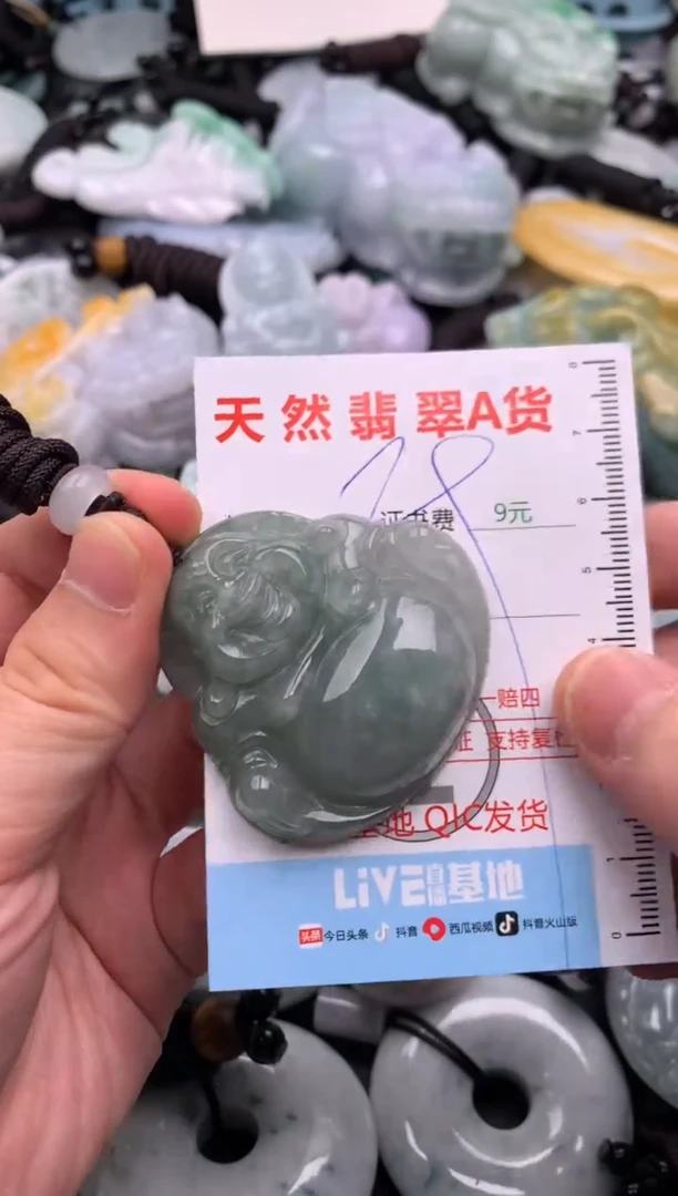 翡翠未镶嵌吊坠(不含链)1