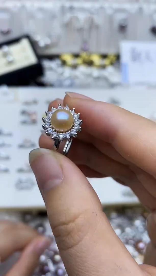 未镶嵌戒指淡水珍珠戒指多样性发其一