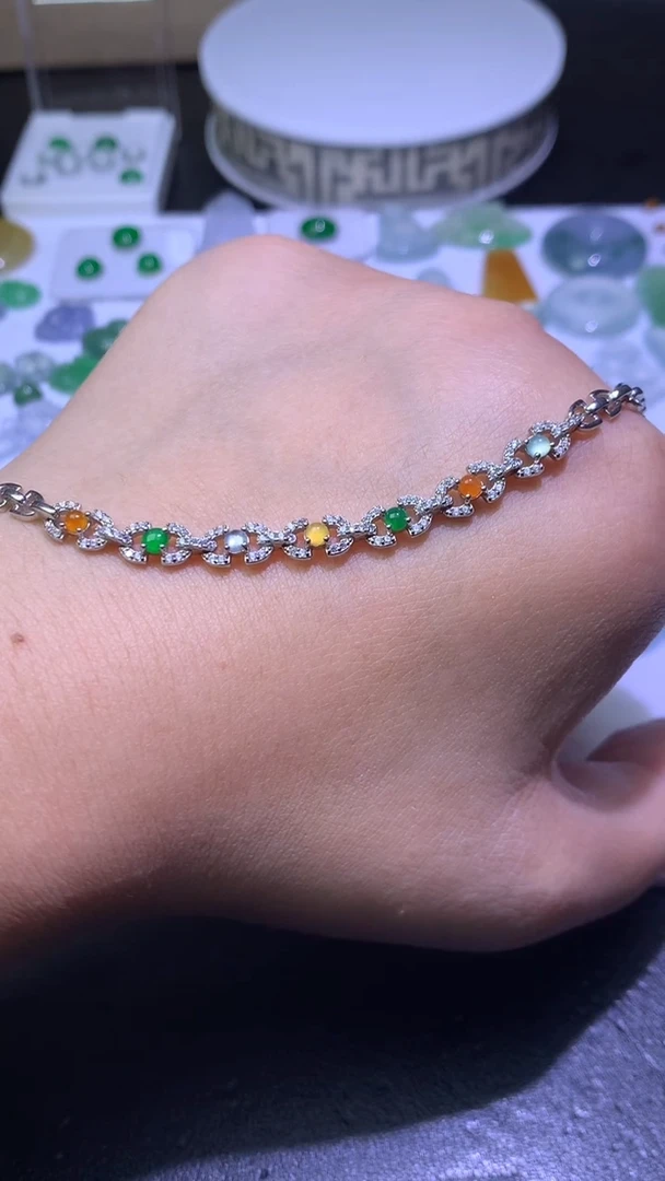 未镶嵌手链翡翠净货