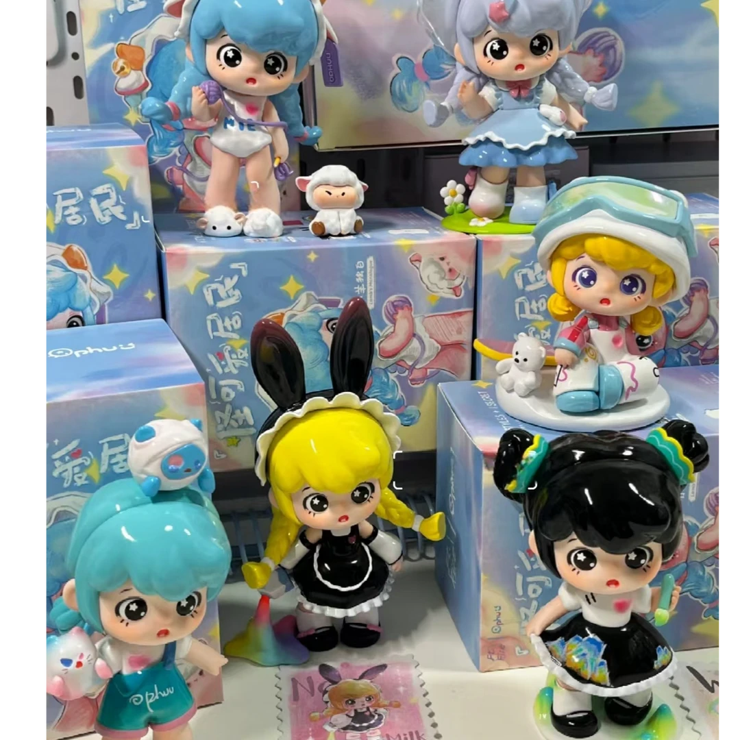 正版怪可爱手办潮玩M盒装饰创意DIY饰品卧室摆件微景观女娃可爱