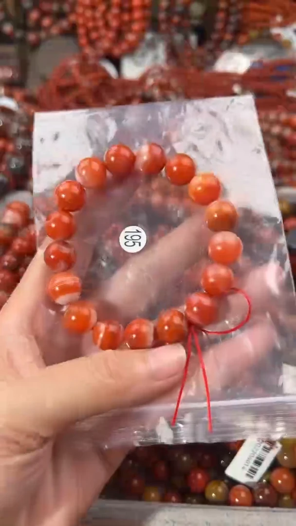 南红玛瑙手串未镶嵌11+