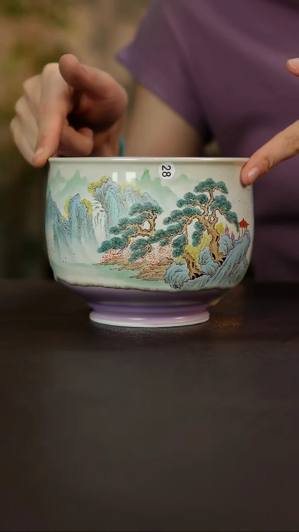 杯景德镇陶瓷杯碗柴烧多人