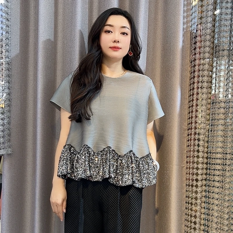 春三宅大码遮肚荷叶边下摆气质