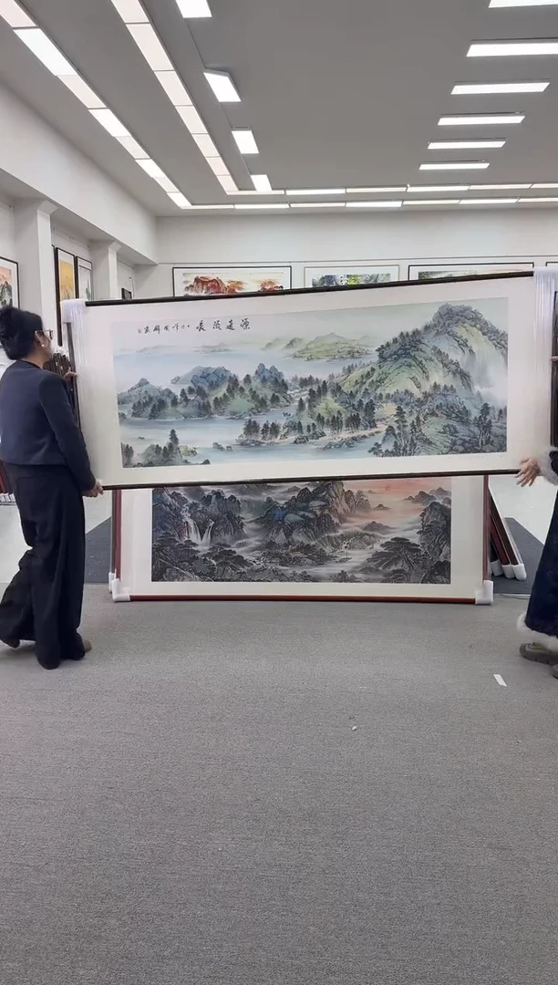 国画手绘    219*88  源远流长