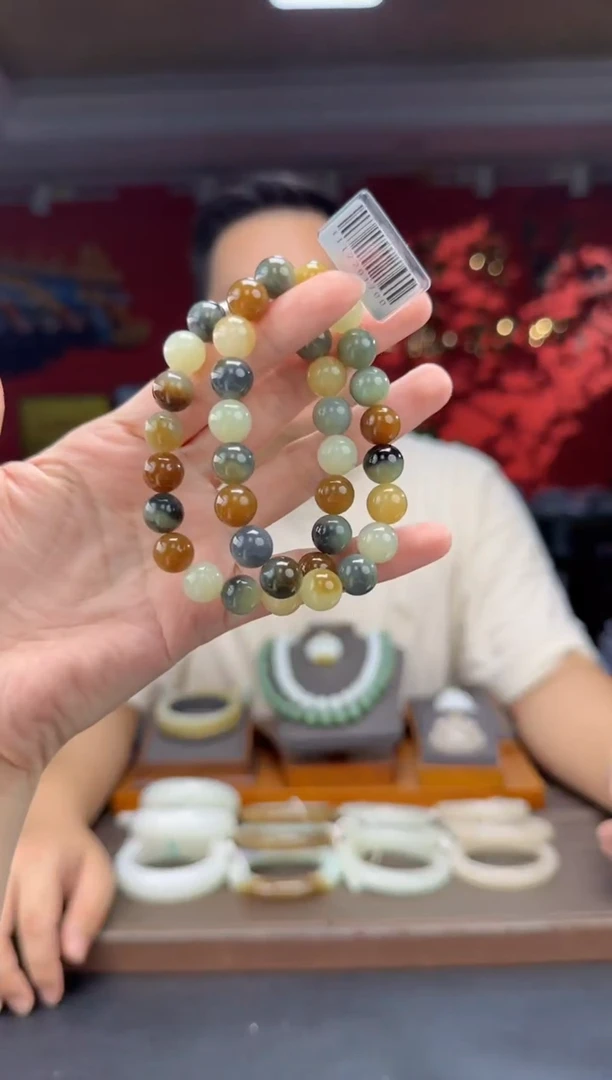 未镶嵌手串和田玉楼兰三色单圈手串 多样性发货拍一发一