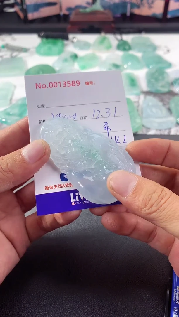 颈饰未镶嵌翡翠龙牌