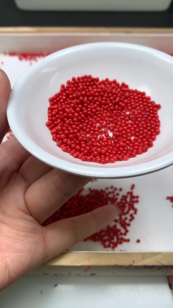 未镶嵌散珠南红玛瑙B471 锦红南红2mm50个6.8元