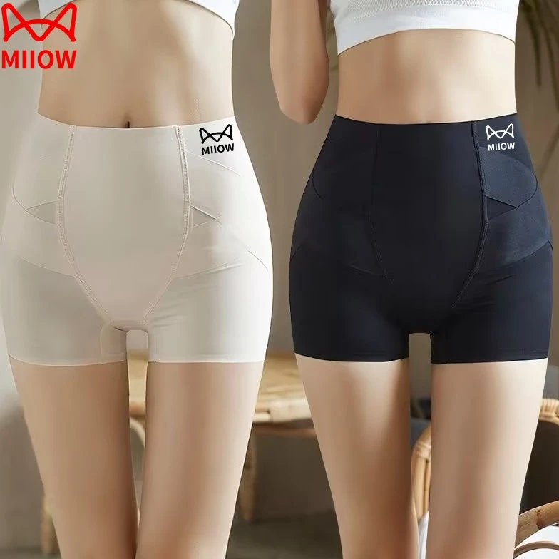 猫人爆款塑身安全裤女夏季透气纯棉抗菌裆收腹提臀裤防走光平角裤