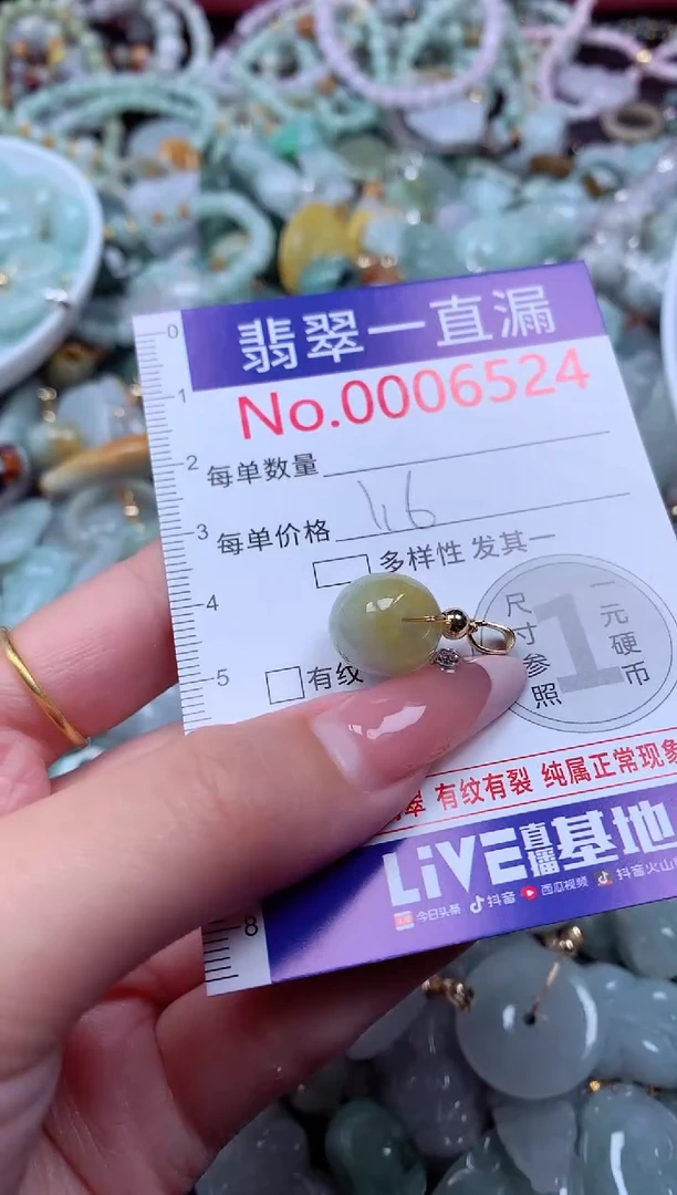 翡翠未镶嵌吊坠(不含链)6524