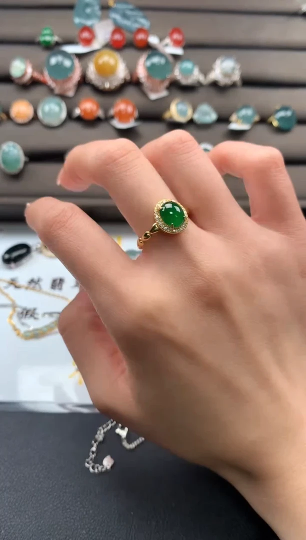 【闪购商品】翡翠戒指银S925镶嵌3123213123