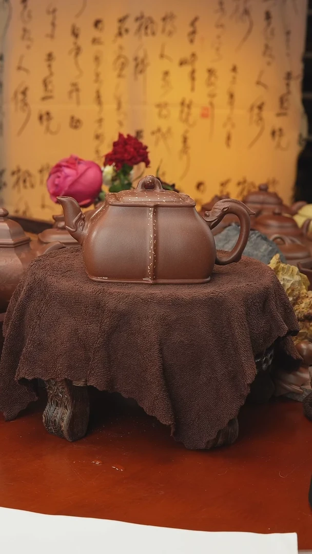 茶壶紫砂宝箱壶 底槽清