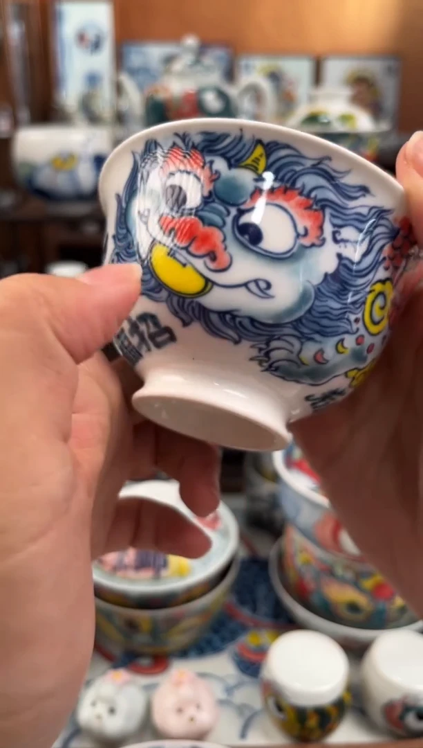 昨明貔貅两才盖碗