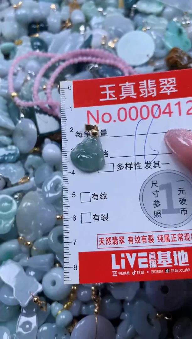 翡翠未镶嵌吊坠(不含链)0412