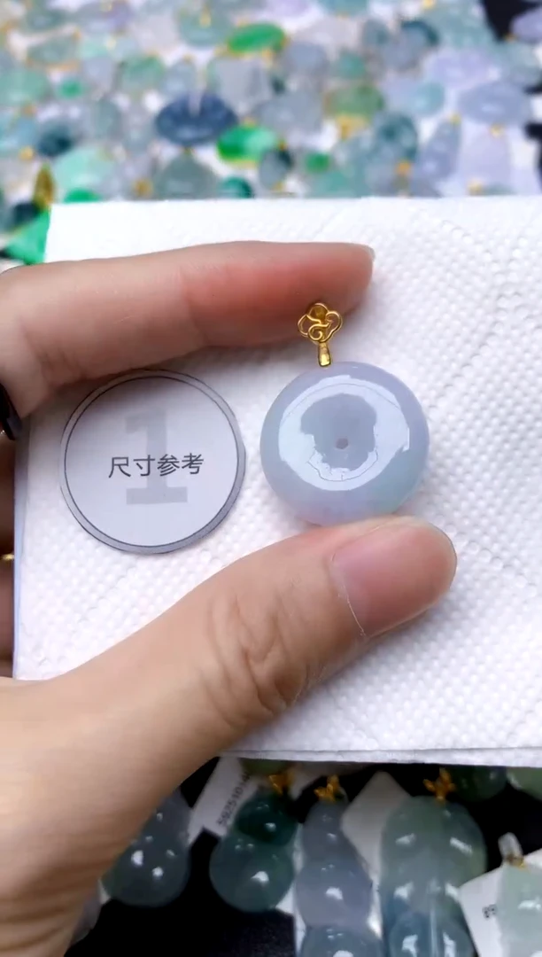 颈饰银S925镶嵌翡翠天然A货翡翠