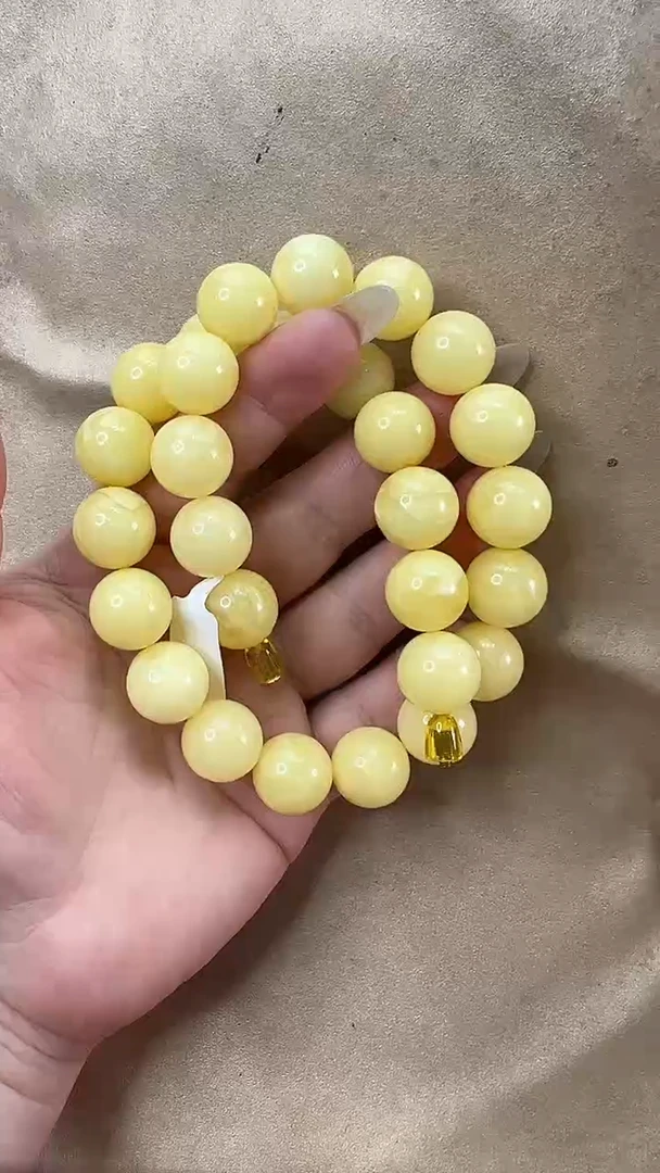 琥珀颈饰未镶嵌项链