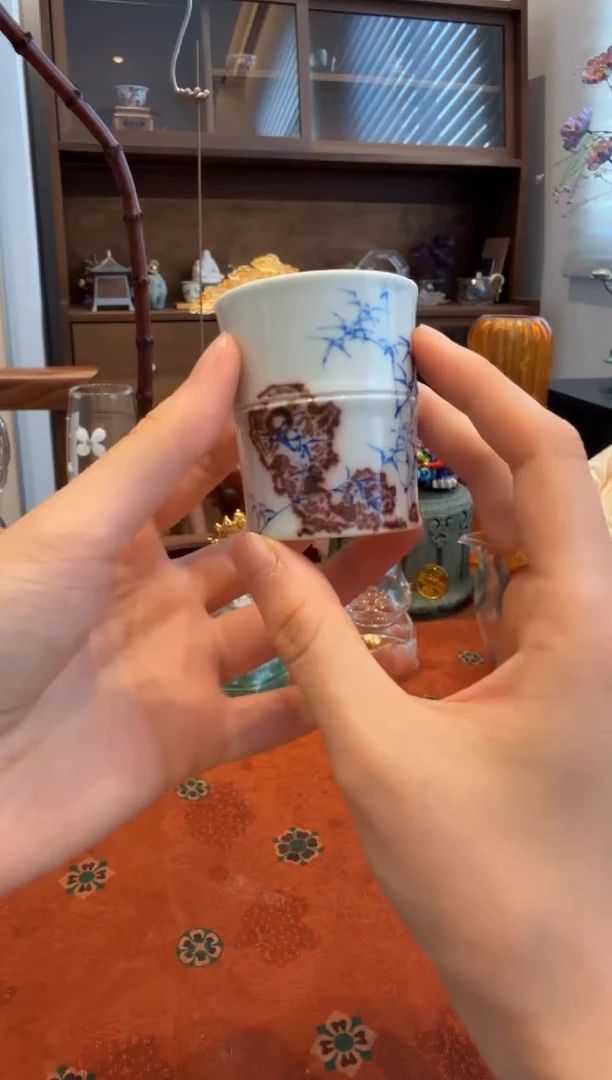 愉*元煦窑竹节杯