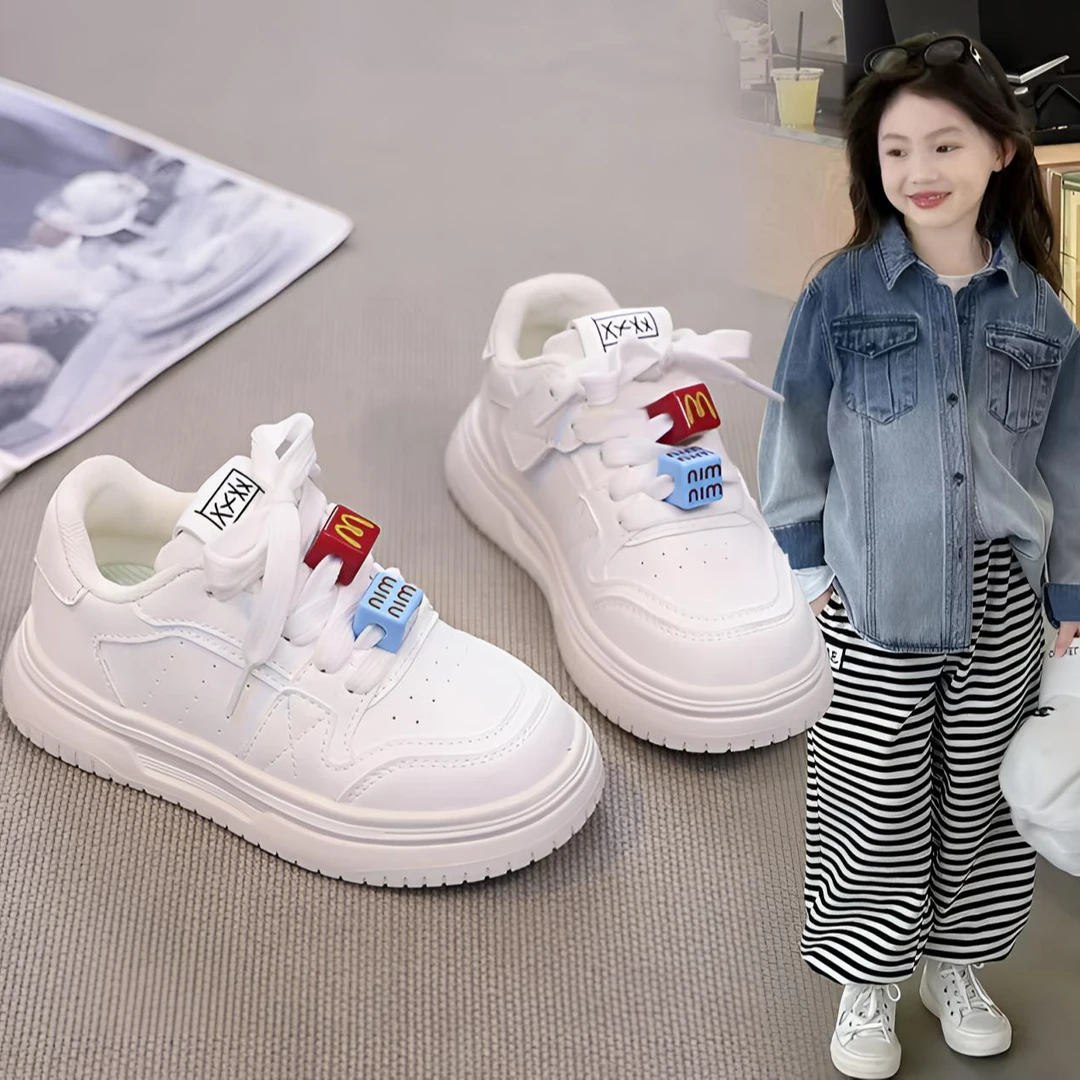女童运动鞋2025新款春秋儿童板鞋中大童休闲单鞋学生小白鞋潮