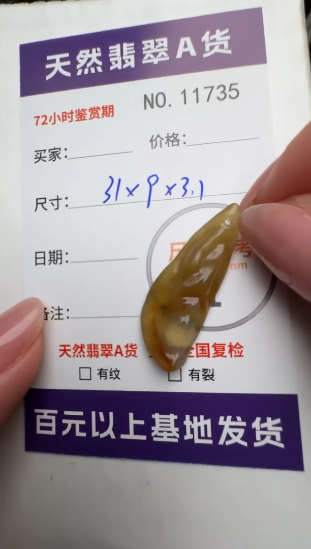 【闪购商品】翡翠颈饰未镶嵌原石11735