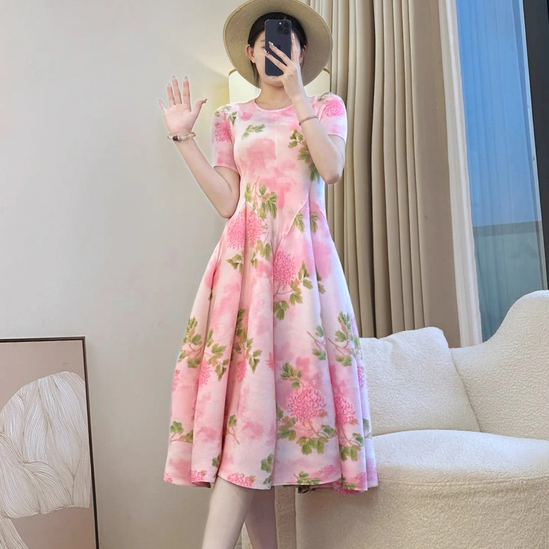 曾有约定服饰049-2025春夏季减龄休闲大气公主连衣裙