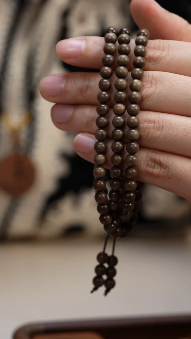檀香木手串/手链阴沉老山檀香0.6圆珠多圈108颗