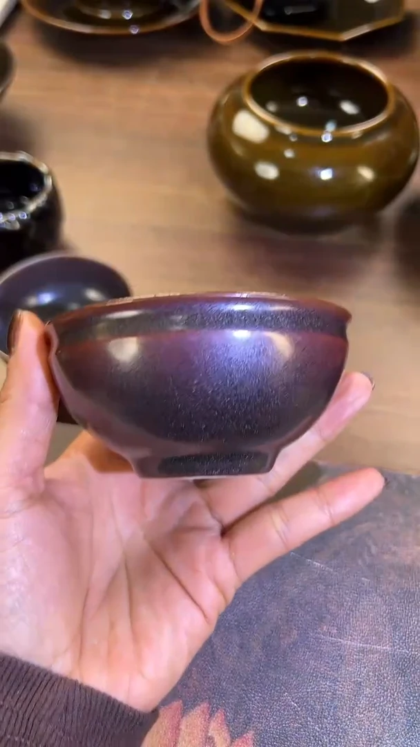 紫韵窑变色主人杯原矿釉