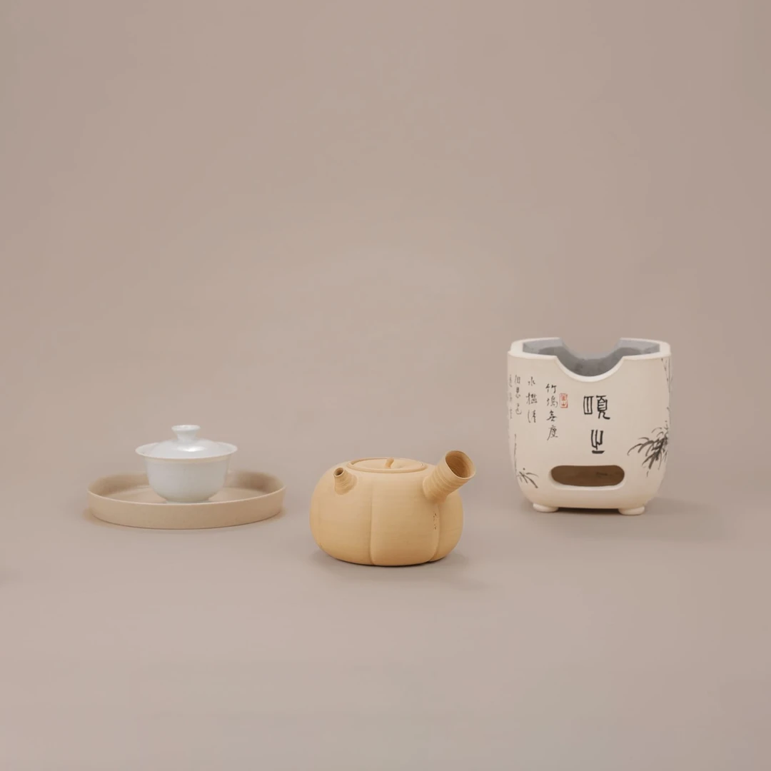 南瓜砂铫 | 手拉壶超薄白泥砂铫潮州工夫茶器侧把壶玉书煨 手工壶