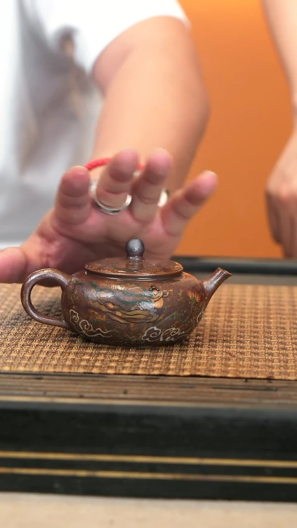 茶壶紫砂LJY72《敦煌·飞天》柴烧