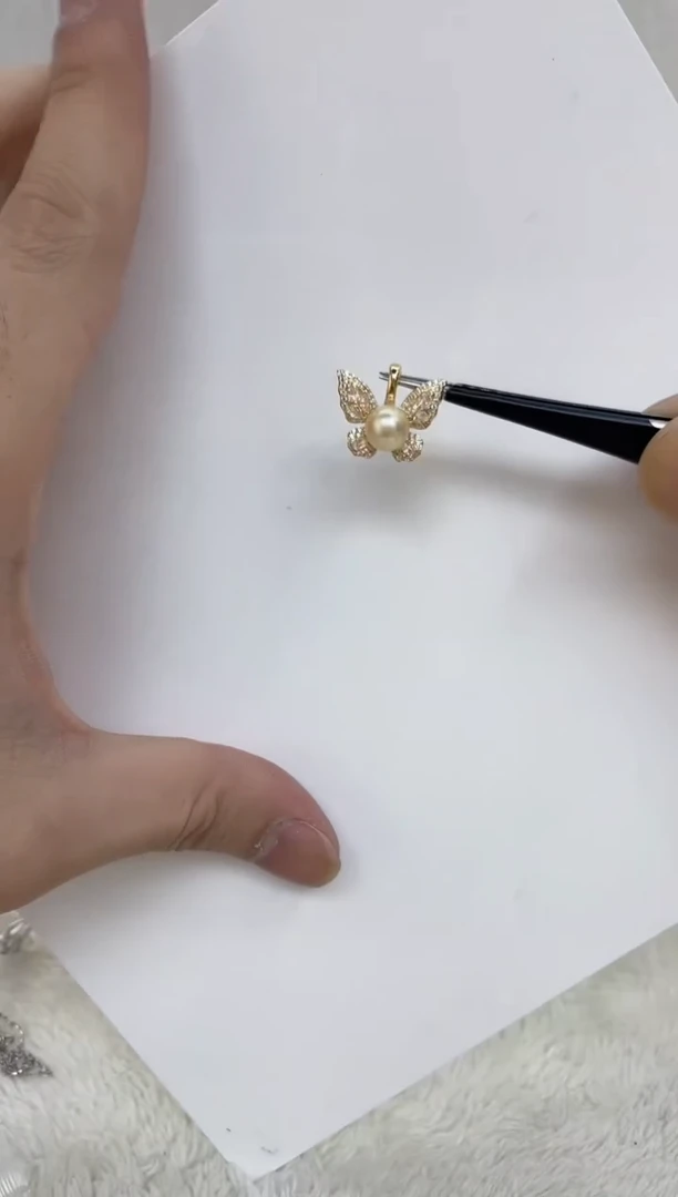 海水珍珠银S925镶嵌颈饰