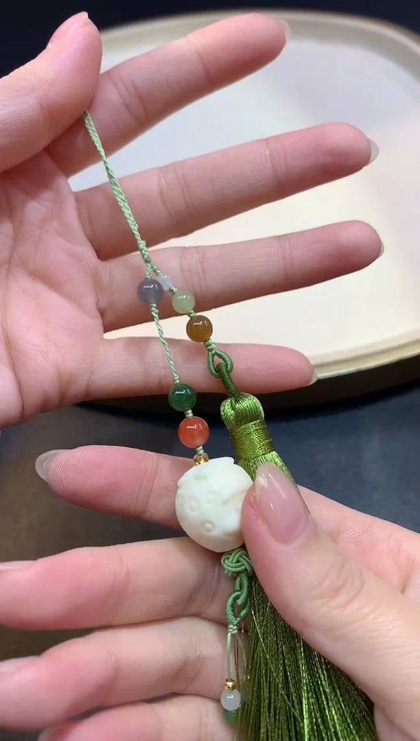 未镶嵌和田玉车挂A177|多样性发货一件|68