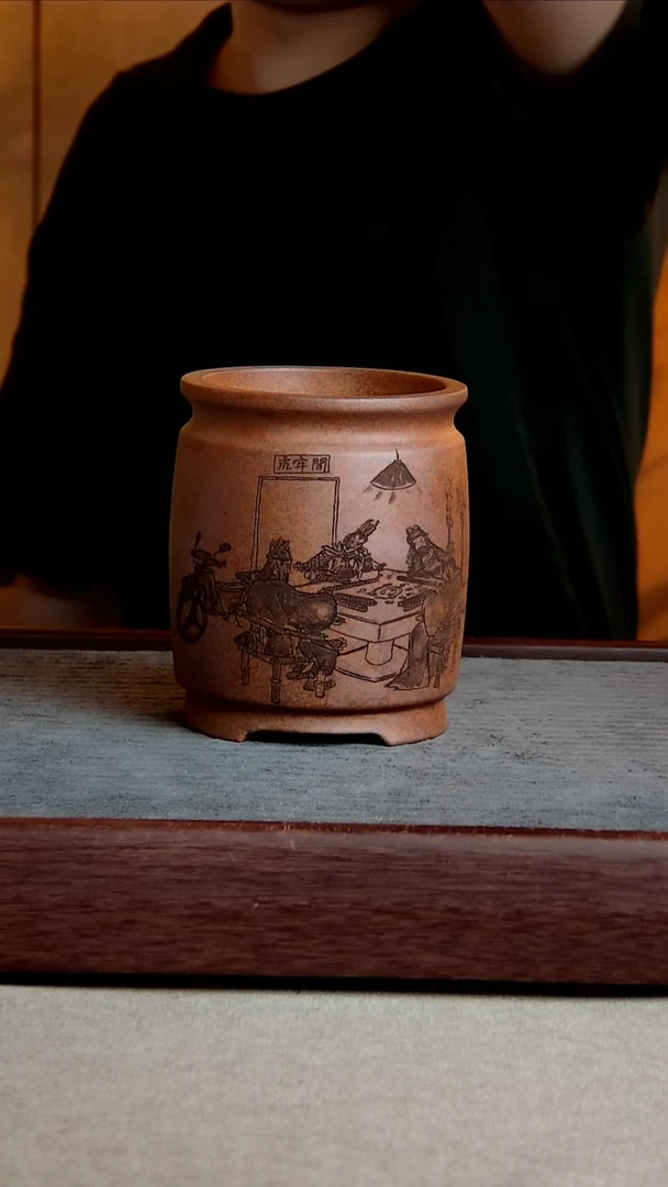 紫砂花盆9.5*13内径紫砂花盆