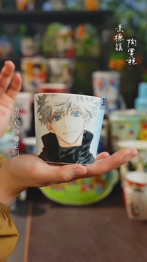 景德镇高温釉下彩原创手绘陶瓷