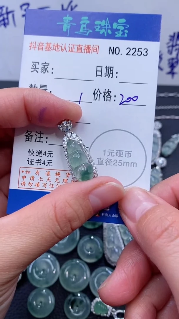 颈饰银S925镶嵌翡翠多样性发其中一件