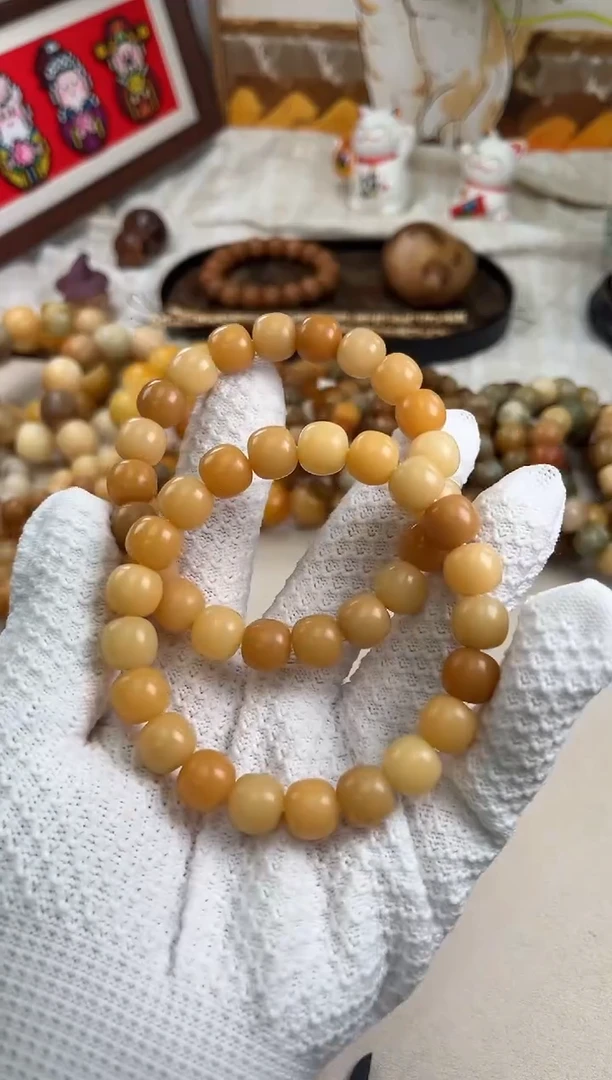 手串菩提根/象牙果a619 卡11.8 干磨三高