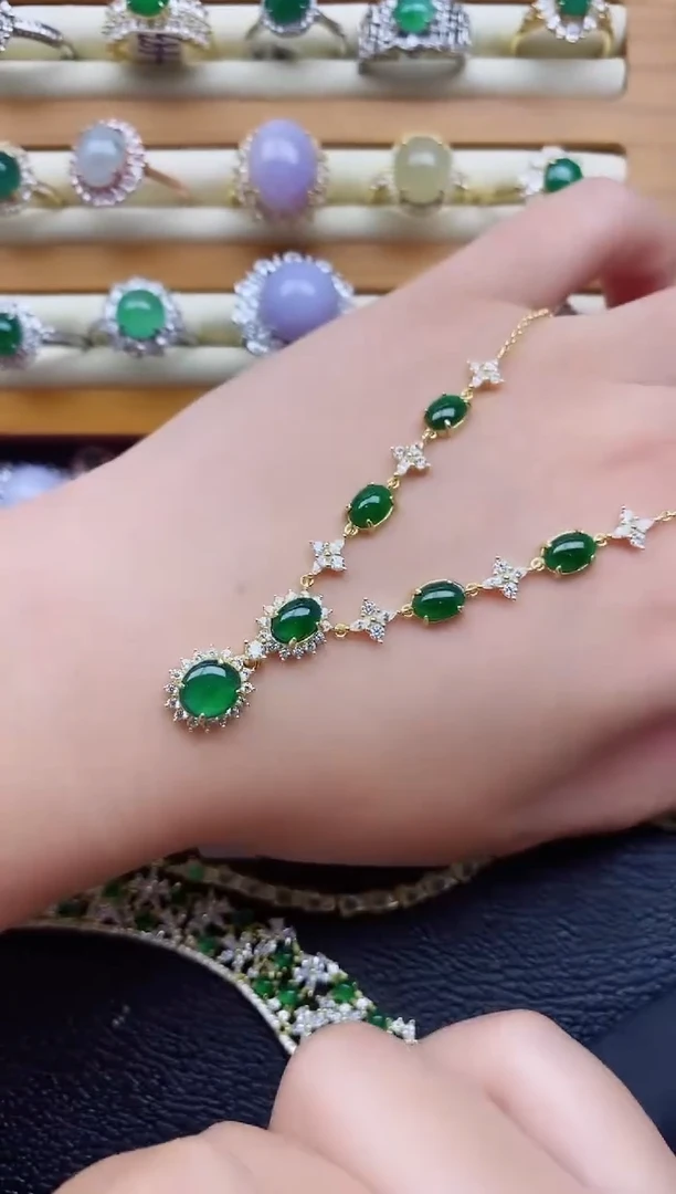 银S925镶嵌戒指翡翠1