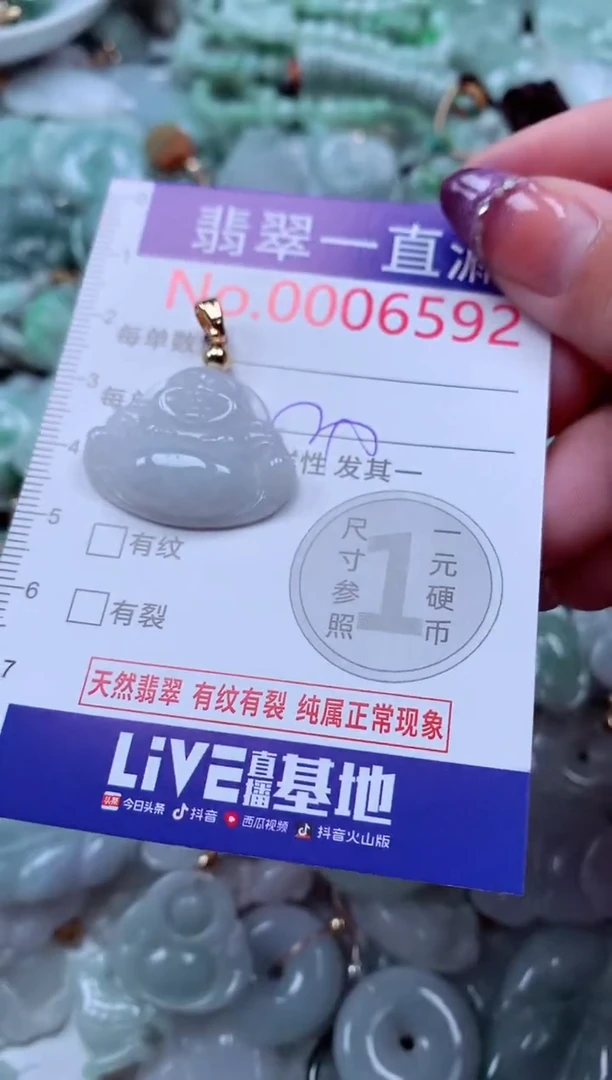 翡翠未镶嵌吊坠(不含链)6592