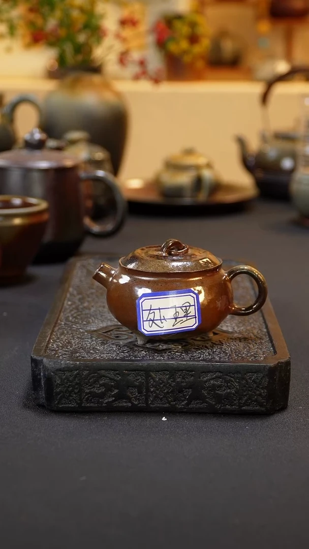 茶壶紫砂纯自然柴烧